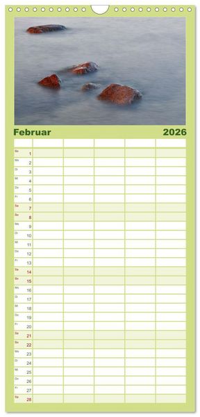 Produktbild: Familienplaner 2026 - R&uuml;gen - Jasmund Nationalpark mit 5 Spalten (Wandkalender, 21 x 45 cm) CALVENDO