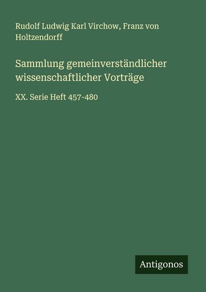 Produktbild: Sammlung gemeinverst&auml;ndlicher wissenschaftlicher Vortr&auml;ge