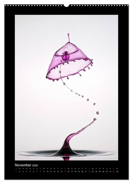 Produktbild: Liquid Art - Wassertropfen in Perfektion (Wandkalender 2026 DIN A2 hoch), CALVENDO Monatskalender