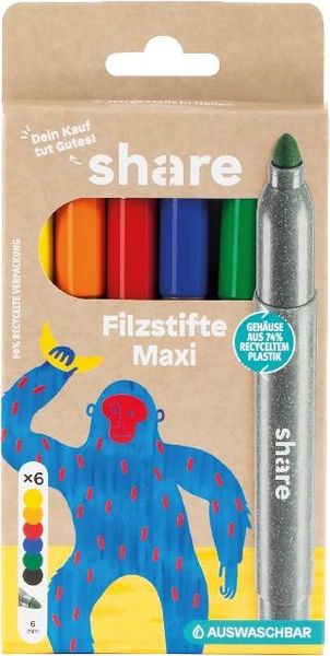 Share Filzstift Maxi 6er Set