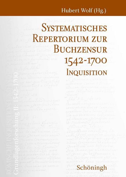 Produktbild: Systematisches Repertorium zur Buchzensur 1542&ndash;1700