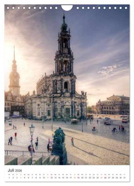 Produktbild: Highlights in Dresden (Wandkalender 2026 DIN A4 hoch), CALVENDO Monatskalender