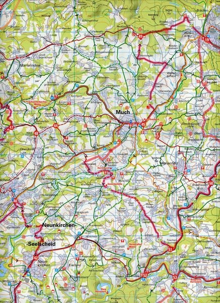 Produktbild: BVA Radwanderkarte Rhein-Sieg-Kreis mit Knotenpunkten 1:50.000