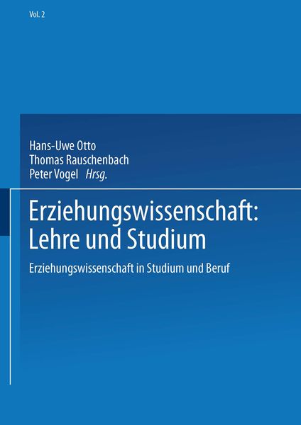 Produktbild: Erziehungswissenschaft: Lehre und Studium
