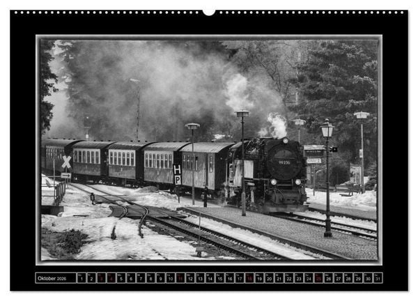 Produktbild: Unter Dampf - Eisenbahnromantik im Harz (Wandkalender 2026 DIN A2 quer), CALVENDO Monatskalender