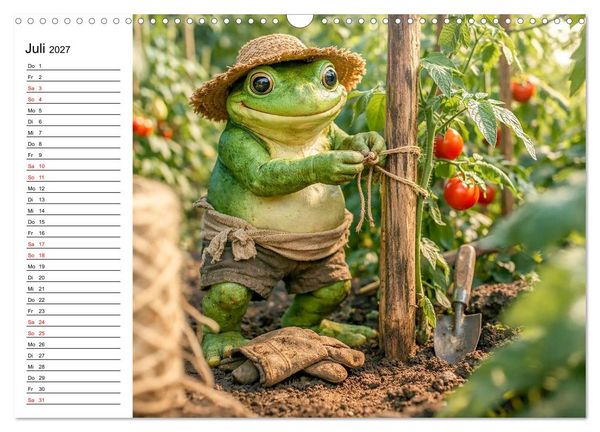 Produktbild: Frosch im Garten (Wandkalender 2027 DIN A3 quer), CALVENDO Monatskalender