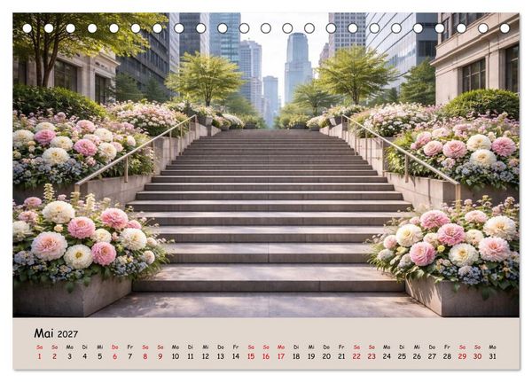 Produktbild: Urbane Oasen - Wo die Stadt aufblüht (Tischkalender 2027 DIN A5 quer), CALVENDO Monatskalender