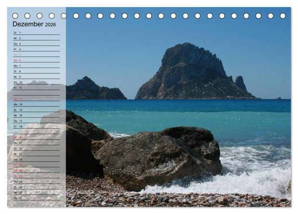 Produktbild: Zauberhaftes Ibiza - Terminplaner (Tischkalender 2026 DIN A5 quer), CALVENDO Monatskalender