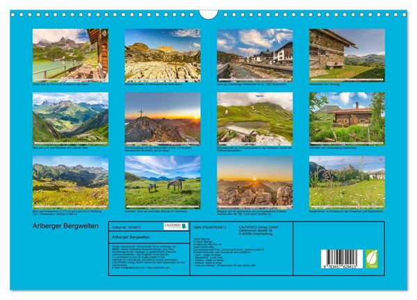 Produktbild: Arlberger Bergwelten (Wandkalender 2026 DIN A3 quer), CALVENDO Monatskalender