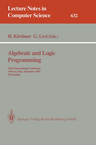 Produktbild: Algebraic and Logic Programming