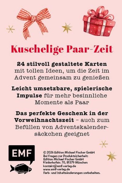 Produktbild: Adventskalender-Kartenset: 24 x Wir-Zeit f&uuml;r Paare