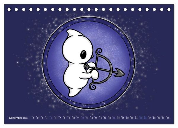 Produktbild: Geister Sternzeichen (Tischkalender 2026 DIN A5 quer), CALVENDO Monatskalender