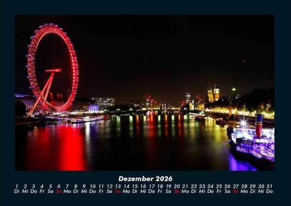 Produktbild: London 2026 Fotokalender DIN A4