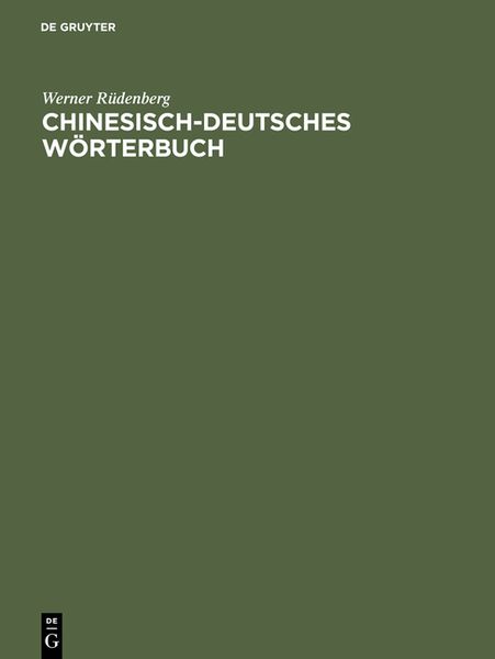 Produktbild: Chinesisch-deutsches W&ouml;rterbuch