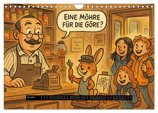 Produktbild: Tierischer Berufsalltag (Wandkalender 2026 DIN A4 quer), CALVENDO Monatskalender