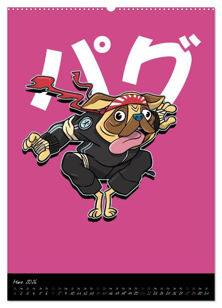 Produktbild: Gef&auml;hrliche Tier Samurai (Wandkalender 2026 DIN A2 hoch), CALVENDO Monatskalender