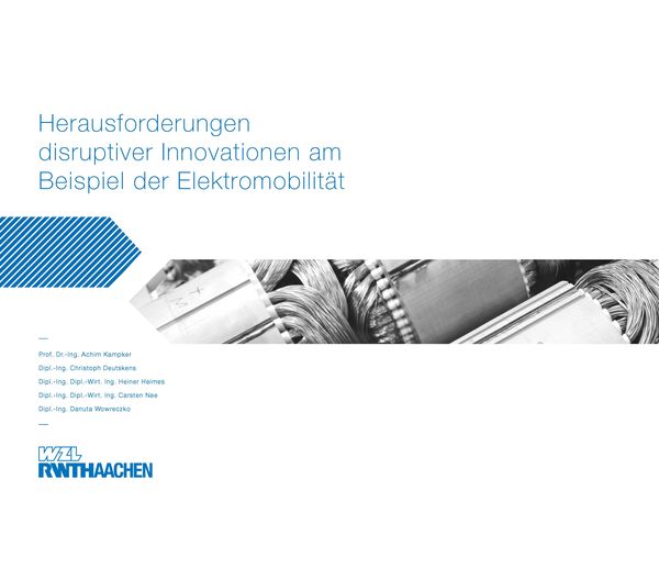 Produktbild: Herausforderungen disruptiver Innovationen am Beispiel der Elektromobilität.