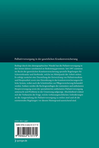 Produktbild: Palliativversorgung in der gesetzlichen Krankenversicherung