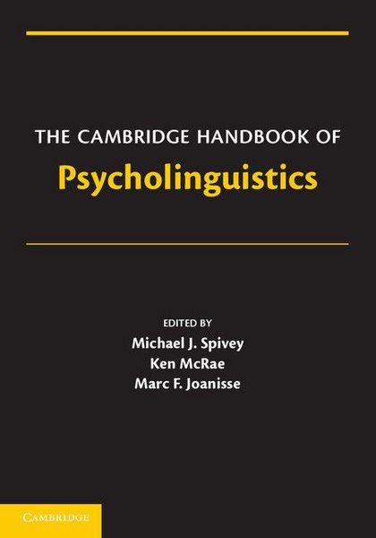 Produktbild: The Cambridge Handbook of Psycholinguistics