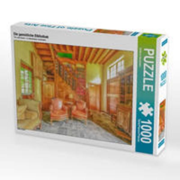 CALVENDO Puzzle Die gemütliche Bibliothek | 1000 Teile Lege-Größe 64x48cm Foto-Puzzle für glückliche Stunden