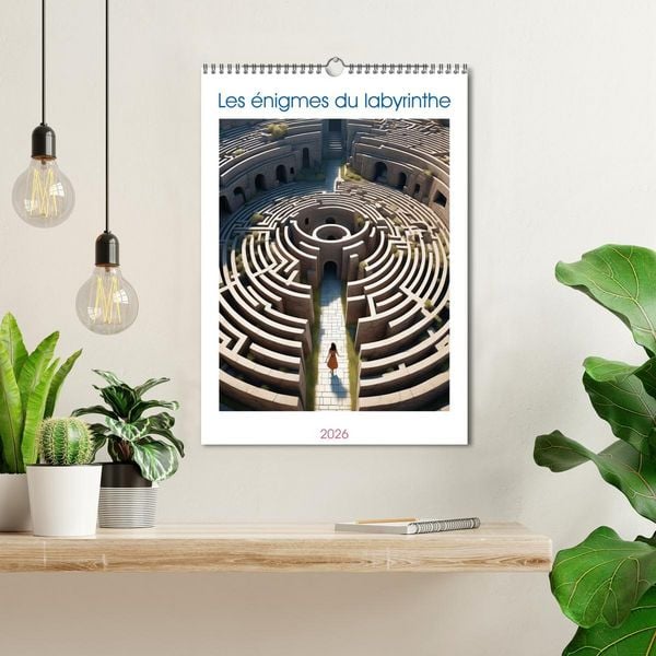 Produktbild: Les &eacute;nigmes du labyrinthe (Calendrier mural 2026 DIN A3 horizontal), CALVENDO calendrier mensuel