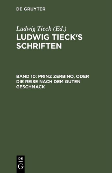 Produktbild: Prinz Zerbino, oder Die Reise nach dem guten Geschmack