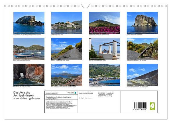 Produktbild: Das &Auml;olische Archipel - Inseln vom Vulkan geboren (Wandkalender 2026 DIN A3 quer), CALVENDO Monatskalender