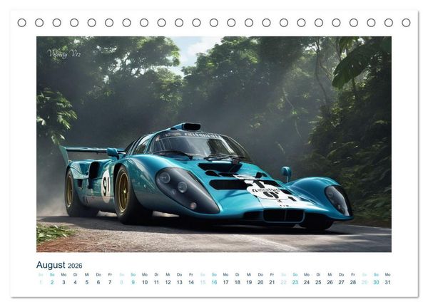 Produktbild: Faszination KI-Sportwagen (Tischkalender 2026 DIN A5 quer), CALVENDO Monatskalender