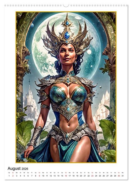 Produktbild: Fantasy-Frauenfiguren (Wandkalender 2026 DIN A2 hoch), CALVENDO Monatskalender