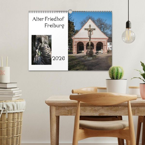 Produktbild: Alter Friedhof Freiburg (Wandkalender 2026 DIN A3 quer), CALVENDO Monatskalender