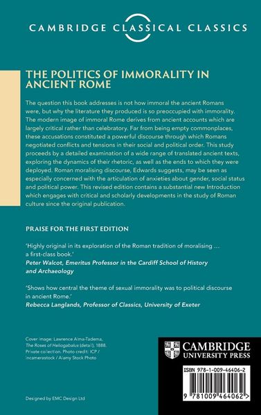 Produktbild: The Politics of Immorality in Ancient Rome