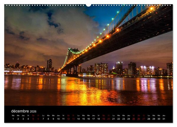 Produktbild: Balade New-Yorkaise, Manhattan (Calendrier mural 2026 DIN A2 vertical) calendrier de bureau
