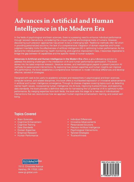 Produktbild: Advances in Artificial and Human Intelligence in the Modern Era