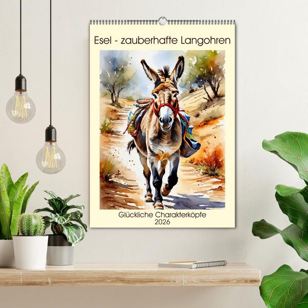 Produktbild: Esel - zauberhafte Langohren (Wandkalender 2026 DIN A2 hoch), CALVENDO Monatskalender