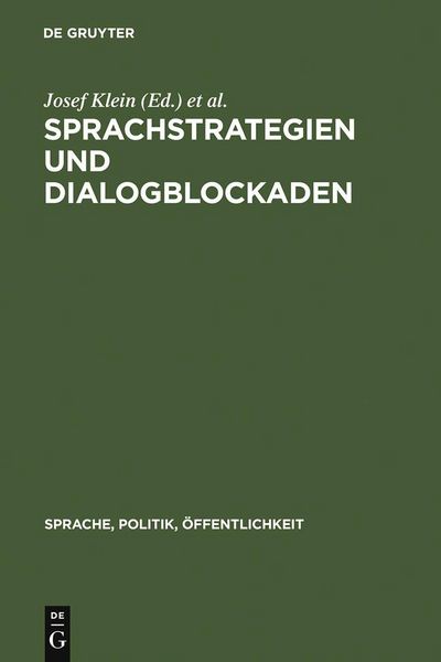 Produktbild: Sprachstrategien und Dialogblockaden