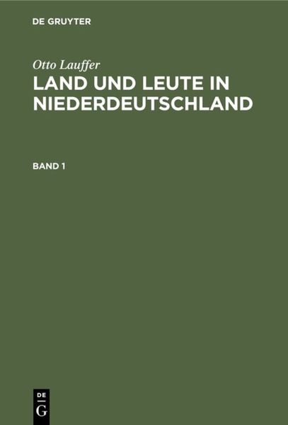 Produktbild: Land und Leute in Niederdeutschland. Band 1