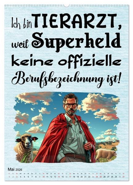 Produktbild: Tierarztspr&uuml;che (Wandkalender 2026 DIN A2 hoch), CALVENDO Monatskalender