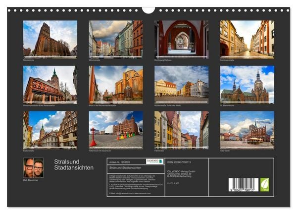 Produktbild: Stralsund Stadtansichten (Wandkalender 2026 DIN A3 quer), CALVENDO Monatskalender
