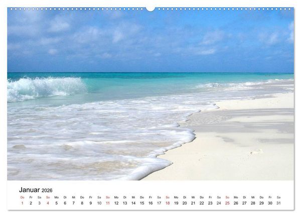 Produktbild: Traumstr&auml;nde in der Karibik (hochwertiger Premium Wandkalender 2026 DIN A2 quer), Kunstdruck in Hochglanz