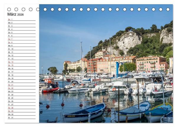 Produktbild: NIZZA Idyllische Impressionen (Tischkalender 2026 DIN A5 quer), CALVENDO Monatskalender