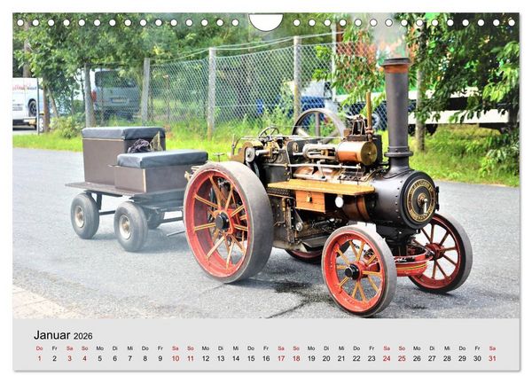 Produktbild: Oldtimer-Dampffahrzeuge. Historische Dampf- und Hei&szlig;luftfahrzeuge (Wandkalender 2026 DIN A4 quer), CALVENDO Monatskalender