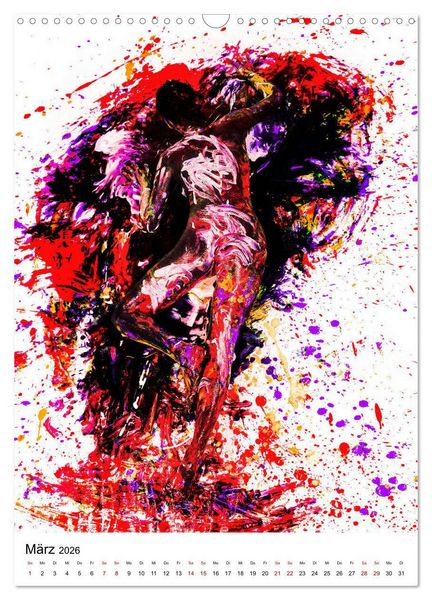 Produktbild: Farbakte - Action Paintings (Wandkalender 2026 DIN A3 hoch), CALVENDO Monatskalender