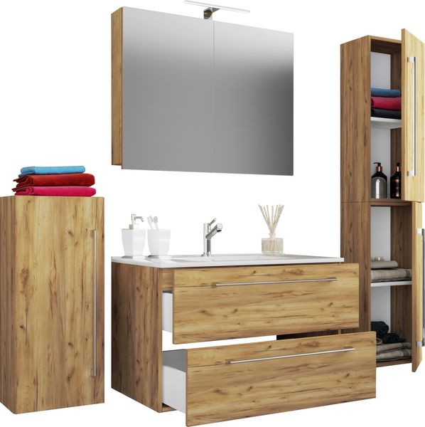 5-tlg. Waschplatz Waschtisch Badinos Schublade SC