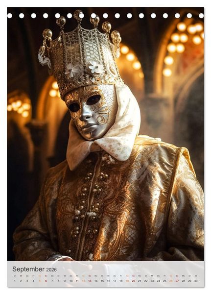 Produktbild: Karneval in Venedig (Tischkalender 2026 DIN A5 hoch), CALVENDO Monatskalender