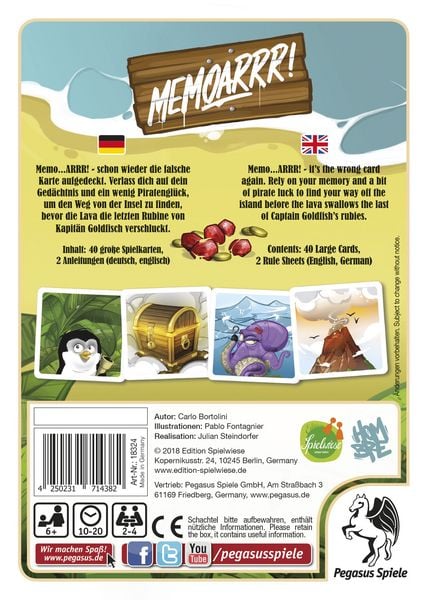 Produktbild: Pegasus - Memoarrr!, Kartenspiel