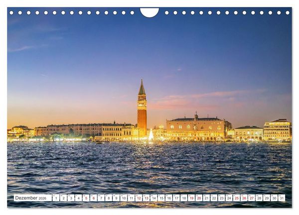 Produktbild: Venedig - Impressionen aus der Serenissima (Wandkalender 2026 DIN A4 quer), CALVENDO Monatskalender