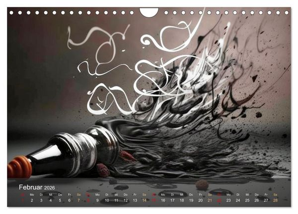 Produktbild: Arabische Kalligraphie in Kunstform (Wandkalender 2026 DIN A4 quer), CALVENDO Monatskalender