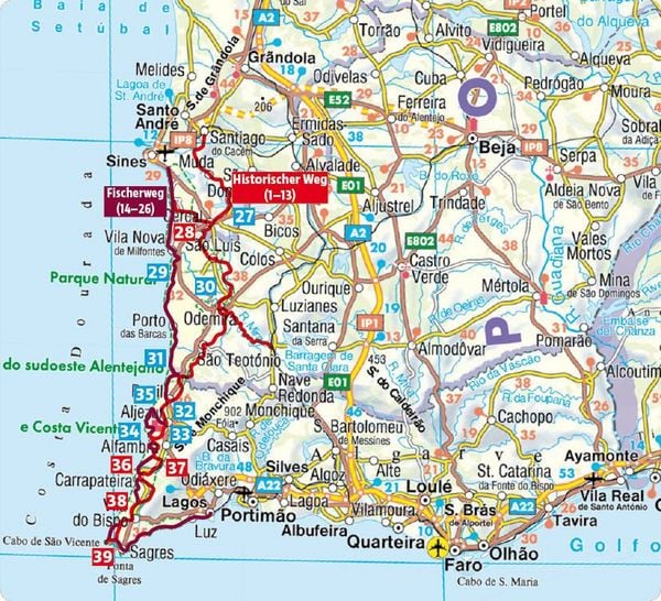 Produktbild: ROTHER Wanderf&uuml;hrer Portugal S&uuml;d: Rota Vicentina. Alle Etappen des Fischerwegs und des Historischen Wegs &ndash; mit 13 zus&auml;tzlichen Rundtouren
