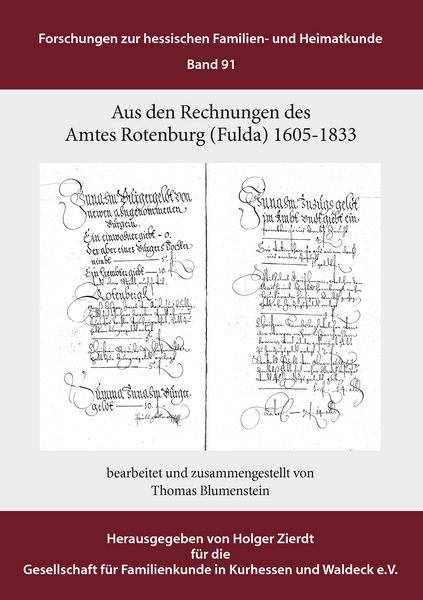 Produktbild: Aus den Rechnungen des Amtes Rotenburg (Fulda)