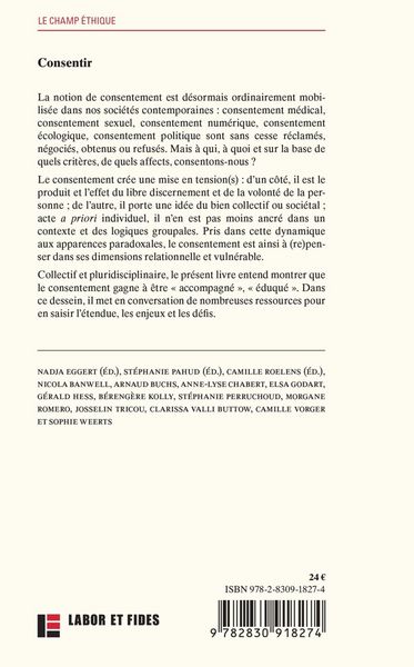 Produktbild: Consentir : pour une &eacute;thique interdisciplinaire du consentement